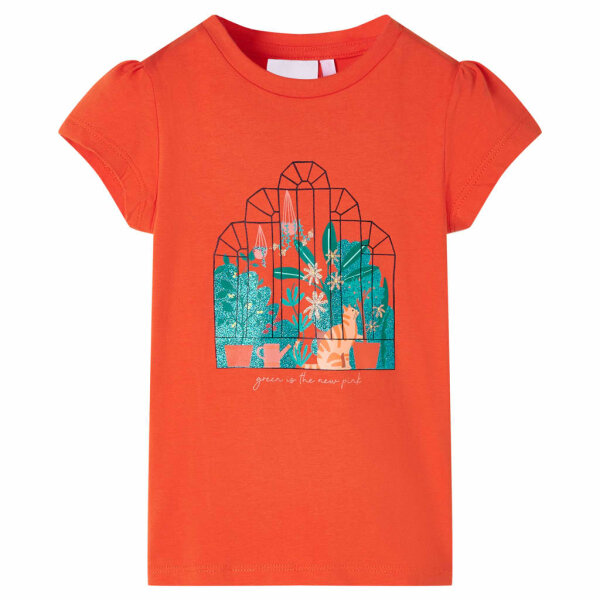 Kinder-T-Shirt Dunkelorange 92