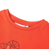 Kinder-T-Shirt Dunkelorange 92