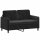 vidaXL 2-Sitzer-Sofa Schwarz 120 cm Samt