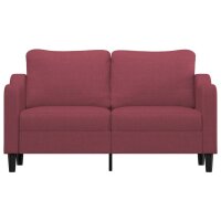 vidaXL 2-Sitzer-Sofa Weinrot 140 cm Stoff