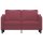 vidaXL 2-Sitzer-Sofa Weinrot 140 cm Stoff