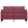 vidaXL 2-Sitzer-Sofa Weinrot 140 cm Stoff