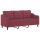 vidaXL 3-Sitzer-Sofa Weinrot 180 cm Stoff