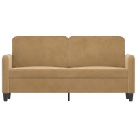 vidaXL 2-Sitzer-Sofa Braun 140 cm Samt