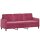 vidaXL 3-Sitzer-Sofa Weinrot 180 cm Samt