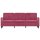 vidaXL 3-Sitzer-Sofa Weinrot 180 cm Samt