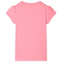 Kinder-T-Shirt Neonrosa 140