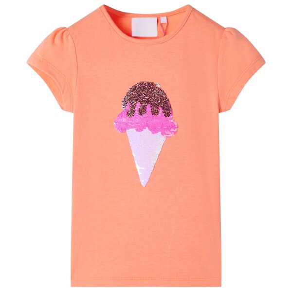 Kinder-T-Shirt Neonorange 104