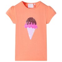 Kinder-T-Shirt Neonorange 104