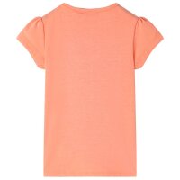 Kinder-T-Shirt Neonorange 128