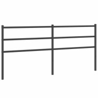 vidaXL Kopfteil Metall Schwarz 193 cm