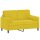 vidaXL 2-Sitzer-Sofa mit Zierkissen Gelb 120 cm Samt