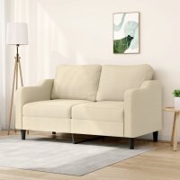 vidaXL 2-Sitzer-Sofa Creme 140 cm Stoff