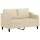 vidaXL 2-Sitzer-Sofa Creme 140 cm Stoff