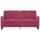 vidaXL 2-Sitzer-Sofa Weinrot 140 cm Samt