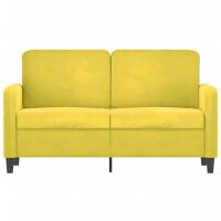 vidaXL 2-Sitzer-Sofa Gelb 120 cm Samt