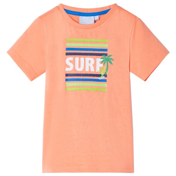 Kinder-T-Shirt Neonorange 140