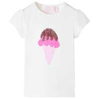 Kinder-T-Shirt Ecru 140