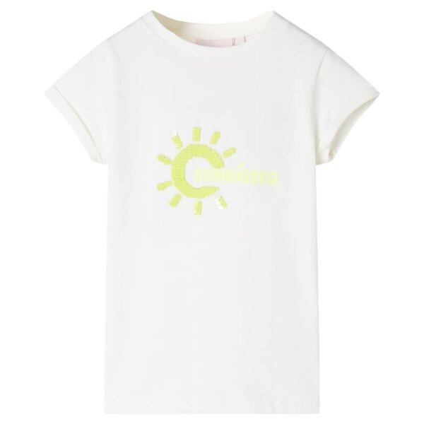 Kinder-T-Shirt Ecru 128