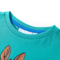 Kinder-Kurzarmshirt Dunkles Minzgr&uuml;n 128