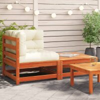 vidaXL Garten-Ecksofa mit Kissen und Hocker