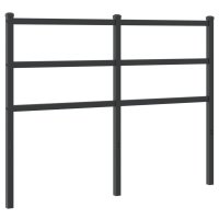 vidaXL Kopfteil Metall Schwarz 120 cm