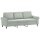 vidaXL 3-Sitzer-Sofa Hellgrau 180 cm Samt