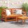 vidaXL Garten-Ecksofas 2 Stk. Wachsbraun 70x70x67 cm Massivholz Kiefer