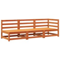 vidaXL Gartensofa 3-Sitzer Wachsbraun Massivholz Kiefer