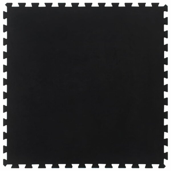 vidaXL Gummi-Bodenfliese Schwarz 12 mm 100x100 cm