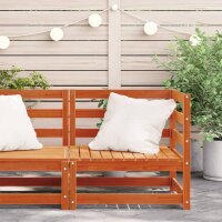 vidaXL Garten-Ecksofa Wachsbraun 70x70x67 cm Massivholz...