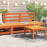 vidaXL Gartensofas ohne Armlehnen 2 Stk. Wachsbraun Massivholz Kiefer