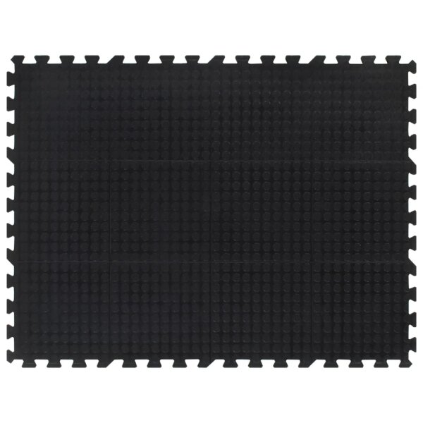 vidaXL Gummi-Bodenfliese Schwarz 12 mm 90x120 cm