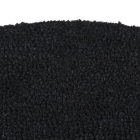 vidaXL Fußmatte Schwarz Halbrund 40x60 cm Kokosfaser Getuftet