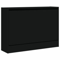 vidaXL Schuhschrank Schwarz 80x21x57 cm Holzwerkstoff