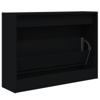 vidaXL Schuhschrank Schwarz 80x21x57 cm Holzwerkstoff