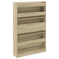 vidaXL Schuhschrank Sonoma-Eiche 80x21x125,5 cm Holzwerkstoff