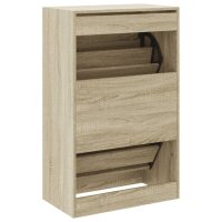 vidaXL Schuhschrank Sonoma-Eiche 60x34x96,5 cm Holzwerkstoff