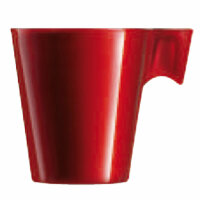 Kaffeetasse Kop Luminarc Flashy Expresso Kaffee rot Glas...