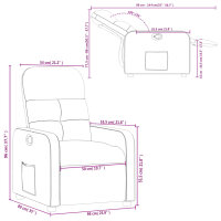 vidaXL Relaxsessel Dunkelbraun Stoff