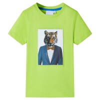 Kinder-Kurzarmshirt Limette 92