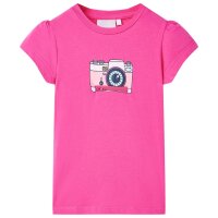 Kinder-T-Shirt Dunkelrosa 140