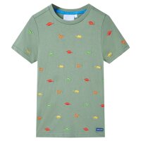 Kinder-Kurzarmshirt Khaki 140