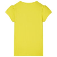 Kinder-T-Shirt Knallgelb 104