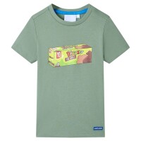 Kinder-Kurzarmshirt Khaki 140