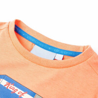 Kinder-Kurzarmshirt Neonorange 128