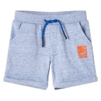 Kindershorts mit Kordelzug Blau Melange 92