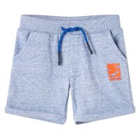 Kindershorts mit Kordelzug Blau Melange 116