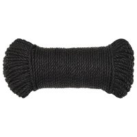 vidaXL Arbeitsseil Schwarz 3 mm 50 m Polypropylen
