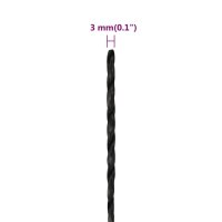 vidaXL Arbeitsseil Schwarz 3 mm 50 m Polypropylen